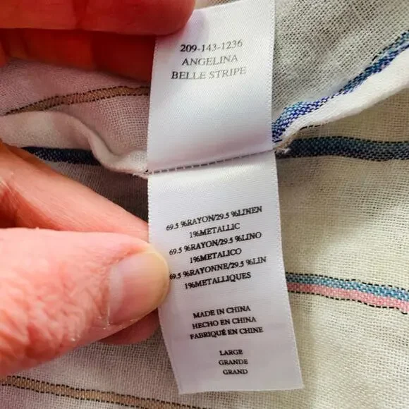 Rails Angelina Woven Dress in Ryland Stripe Size Large - Picture 9 of 9